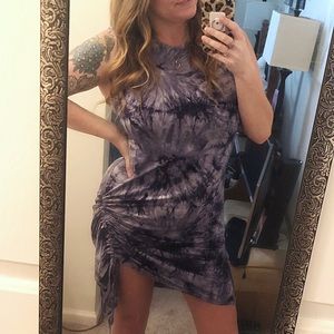 3/$10 Blue Tie Dye Bodycon Dress Como Blu